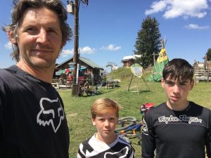 GK in the Alps with Sons